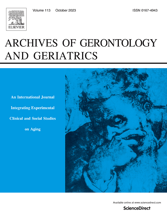 Go to journal home page - Archives of Gerontology and Geriatrics